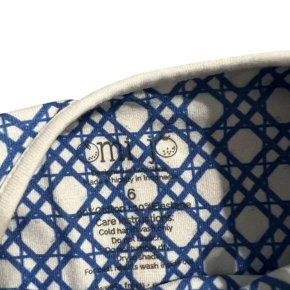 Omi Jo By WDW Sz 6 Cobalt Lattice Billow Dress - Picture 4 of 4